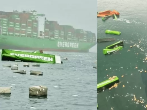 Tàu Evergreen rớt container gây hư hỏng hàng hóa – Phân tích nguyên nhân và tác động đến chuỗi cung ứng